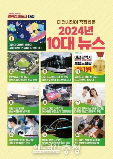 ‘2024년 대전시정 10대 뉴스’ 결과 포스터