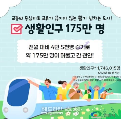 천안시 인구 관련 카드뉴스